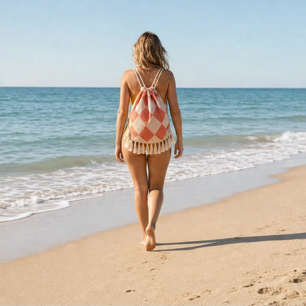 Coveley™ – 2-in-1 Convertible Beach Towel & Drawstring Backpack with Zip Pocket + 50% OFF - Image 9