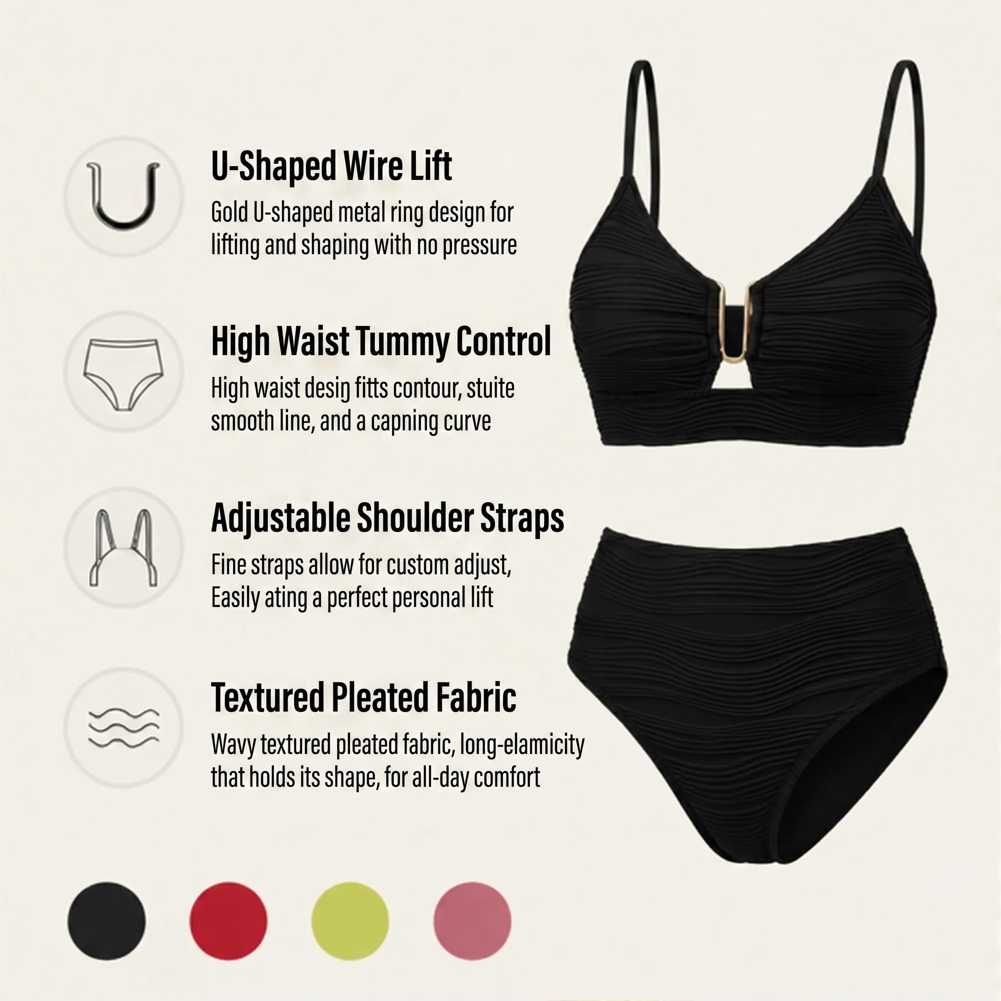 Marée™ – U-Wire Cutout 2-Piece Bikini Set + 50% OFF - Image 7