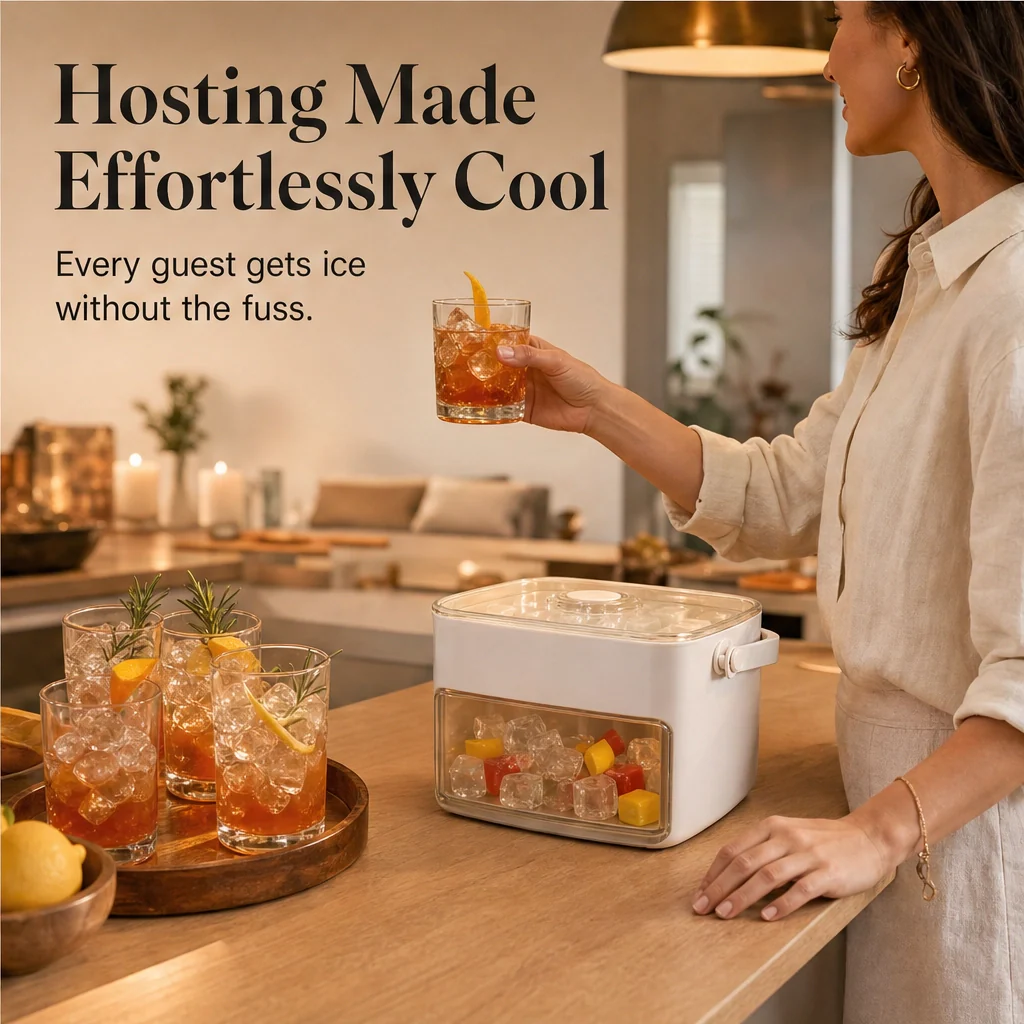 Glacio – Double-Layer Ice Cube Tray with Lid, 48 Cubes, Stackable + 50% OFF - Image 10