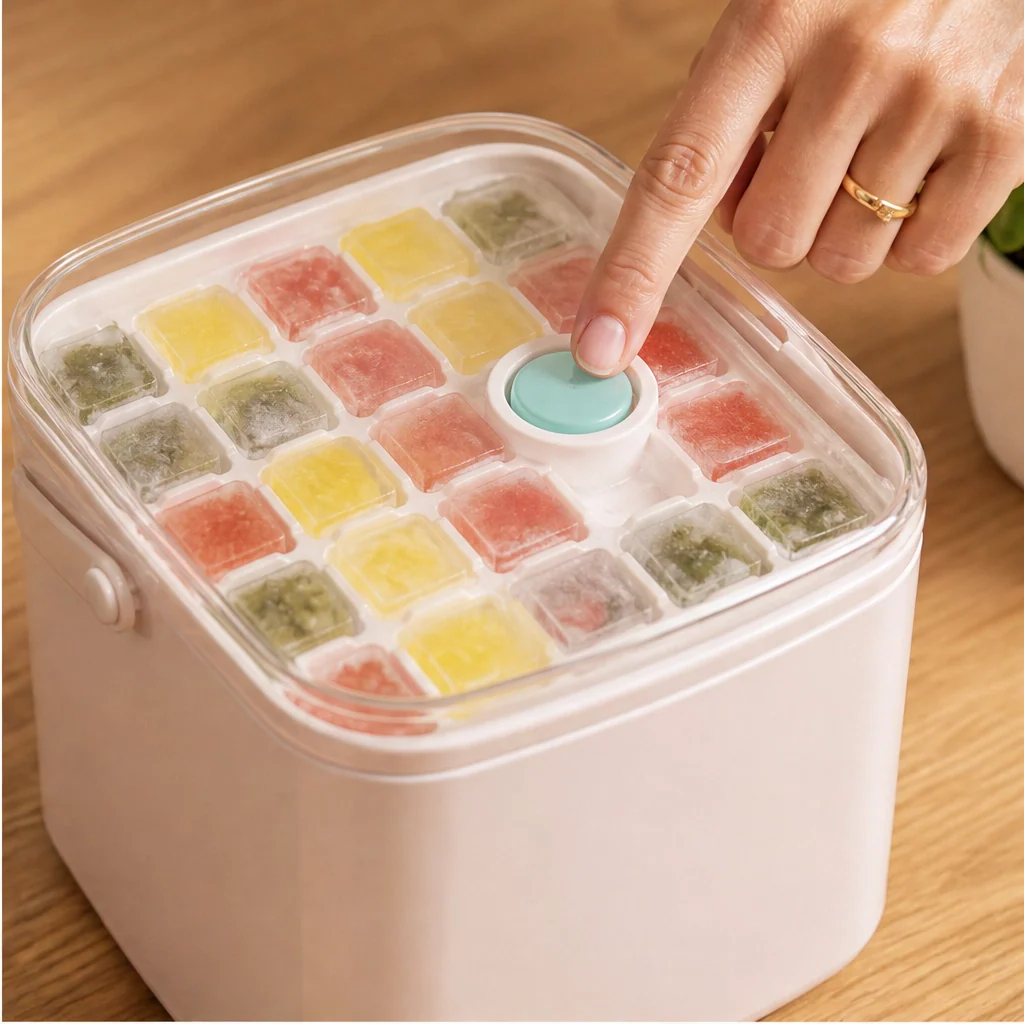 Glacio – Double-Layer Ice Cube Tray with Lid, 48 Cubes, Stackable + 50% OFF - Image 12