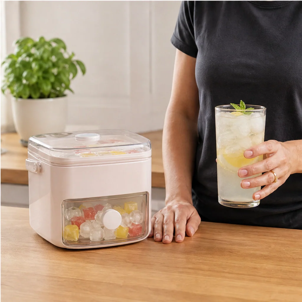 Glacio – Double-Layer Ice Cube Tray with Lid, 48 Cubes, Stackable + 50% OFF - Image 3