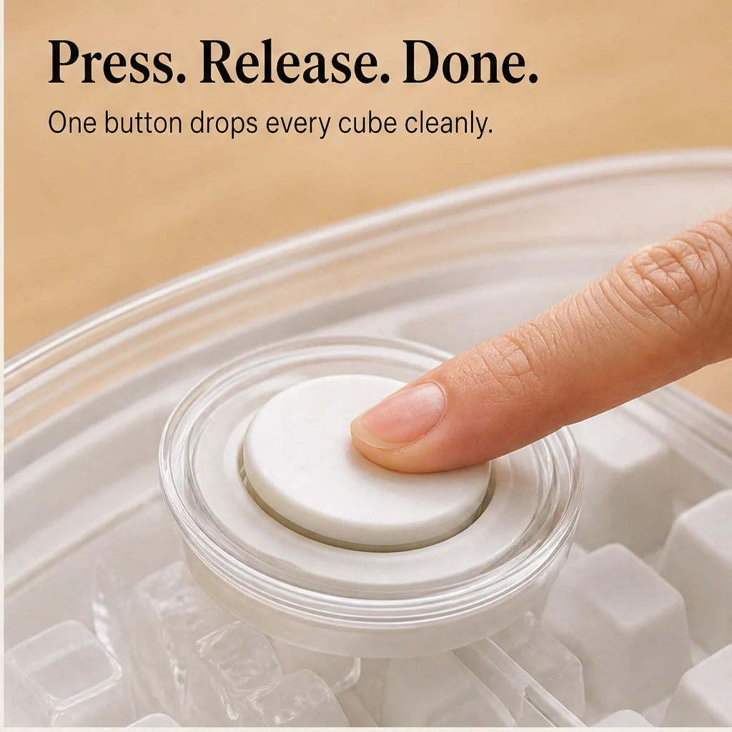 Glacio – Double-Layer Ice Cube Tray with Lid, 48 Cubes, Stackable + 50% OFF - Image 6