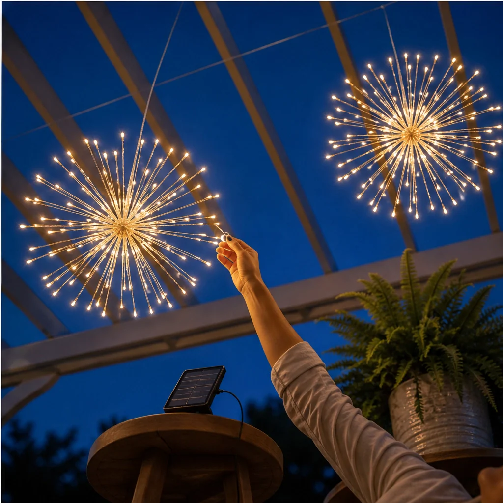 Emberbloom™ – Solar Fireworks Lights with Remote, 8 Modes & 480 LEDs + 50% OFF - Image 12