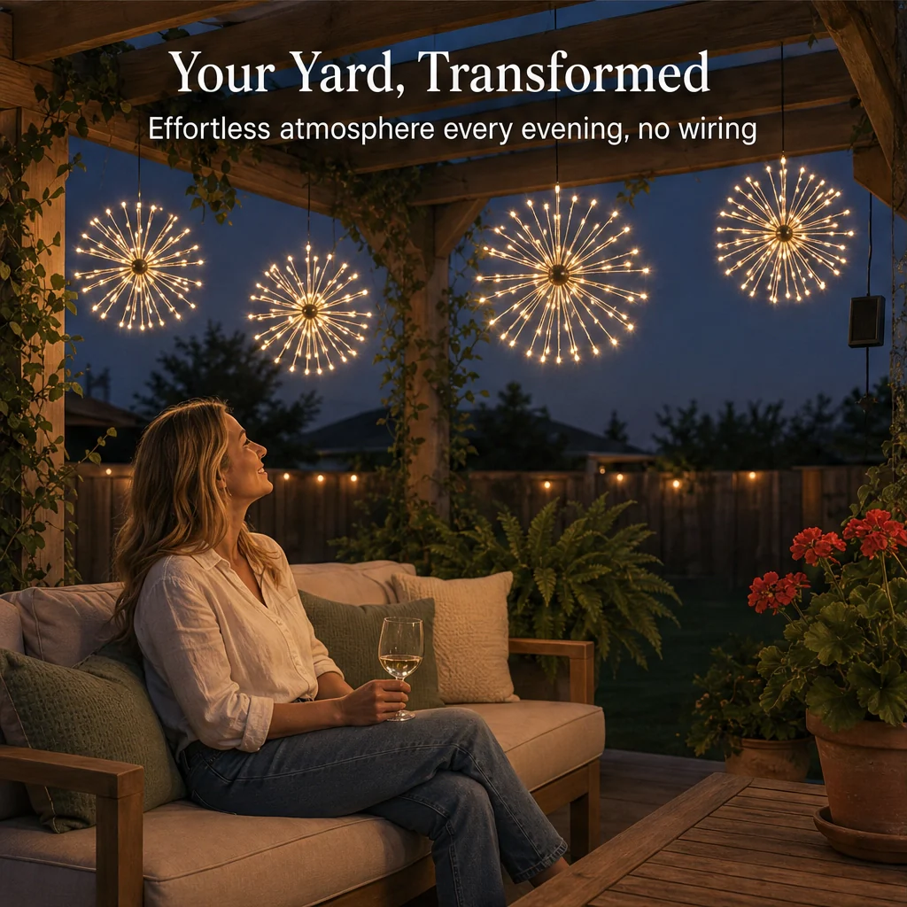 Emberbloom™ – Solar Fireworks Lights with Remote, 8 Modes & 480 LEDs + 50% OFF - Image 4