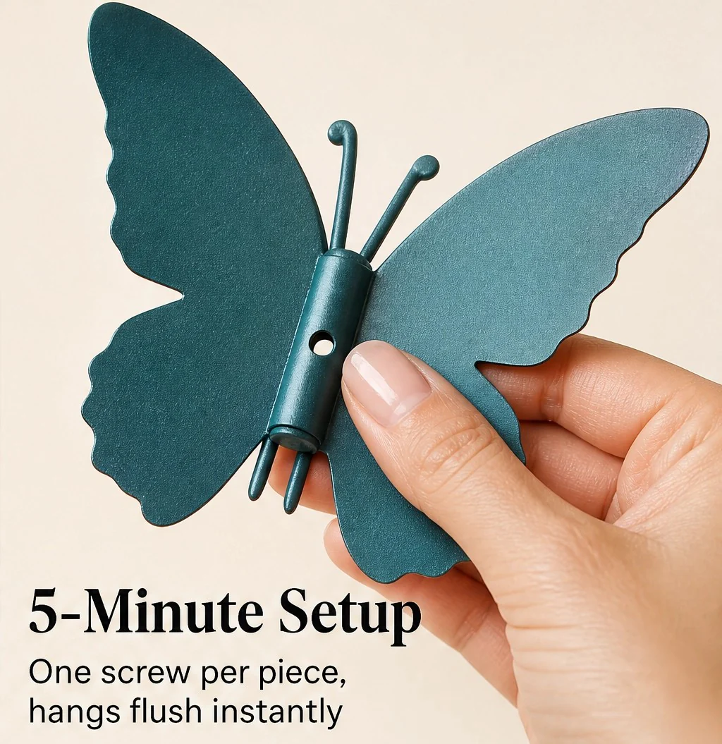 Meadowing – Rust-Proof Metal Butterfly Wall Art, Set of 4 + 50% OFF - Image 8