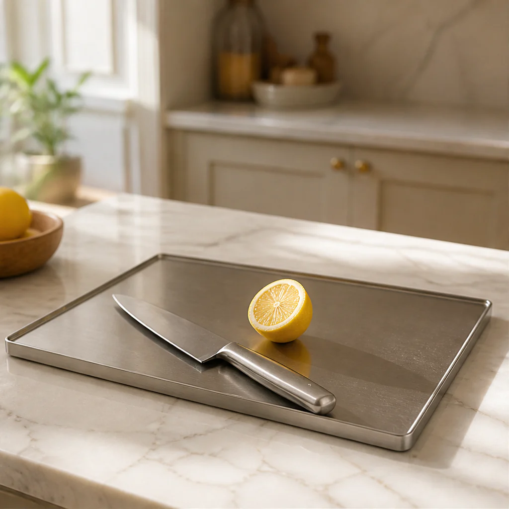 Temper – Non-Porous Stainless Steel Prep Board with Anti-Slip Lipped Edge + 50% OFF - Image 6