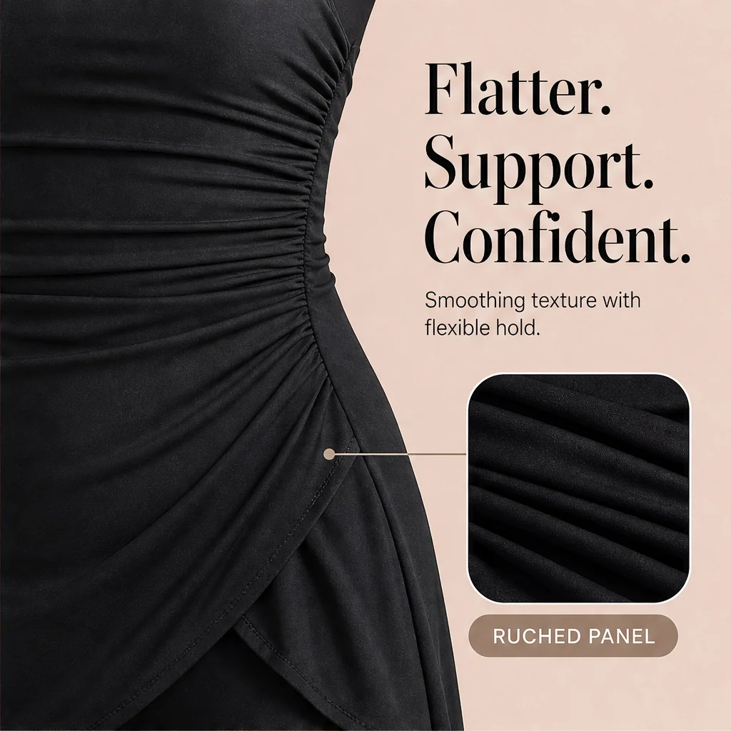 Marisol™ – Ruched Tummy-Control Skirted Swimsuit with Secure Double Straps + 50% OFF - Image 2