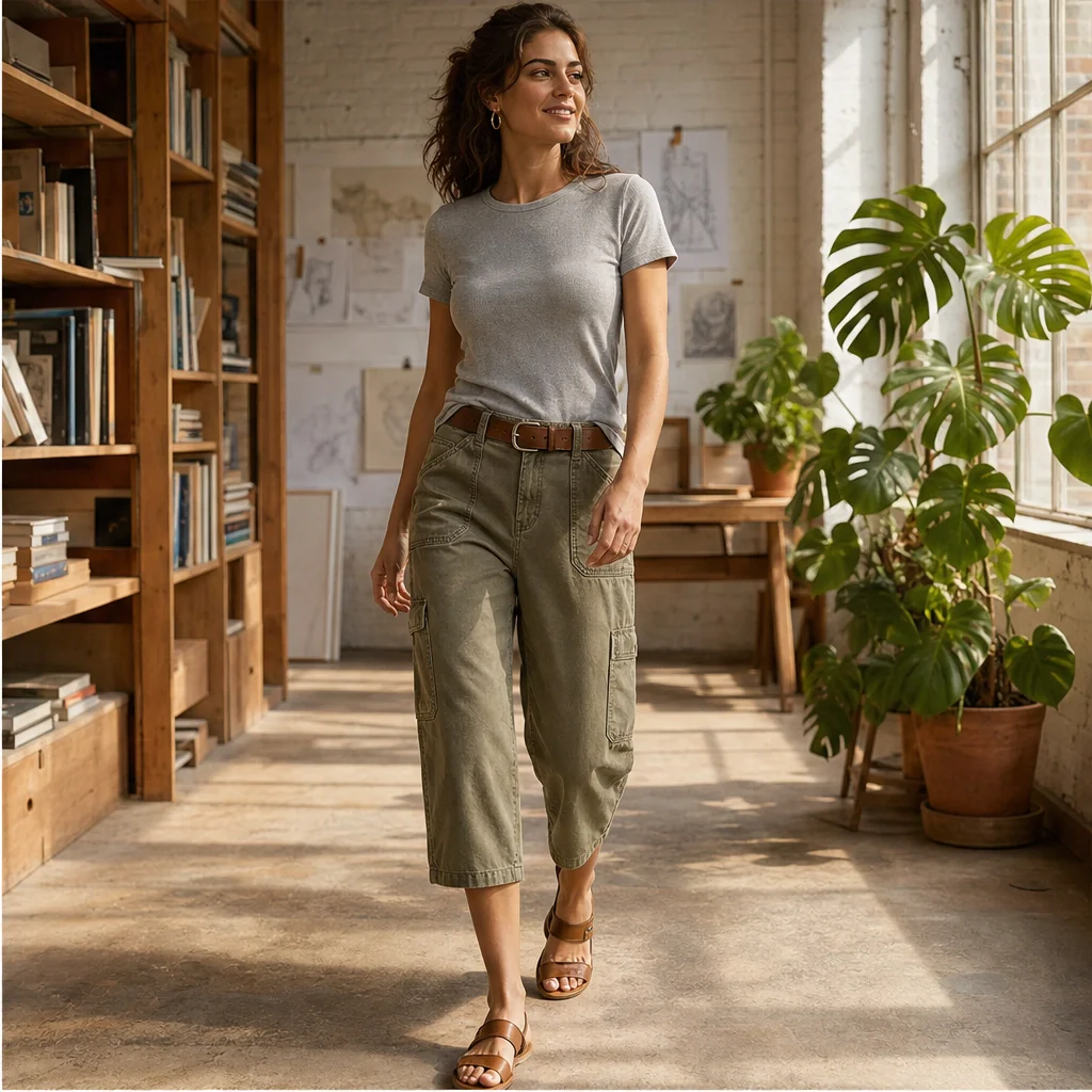 Driftwell ™– Deep-Pocket Breathable Loose-Fit Cargo Capris + 50% OFF - Image 2