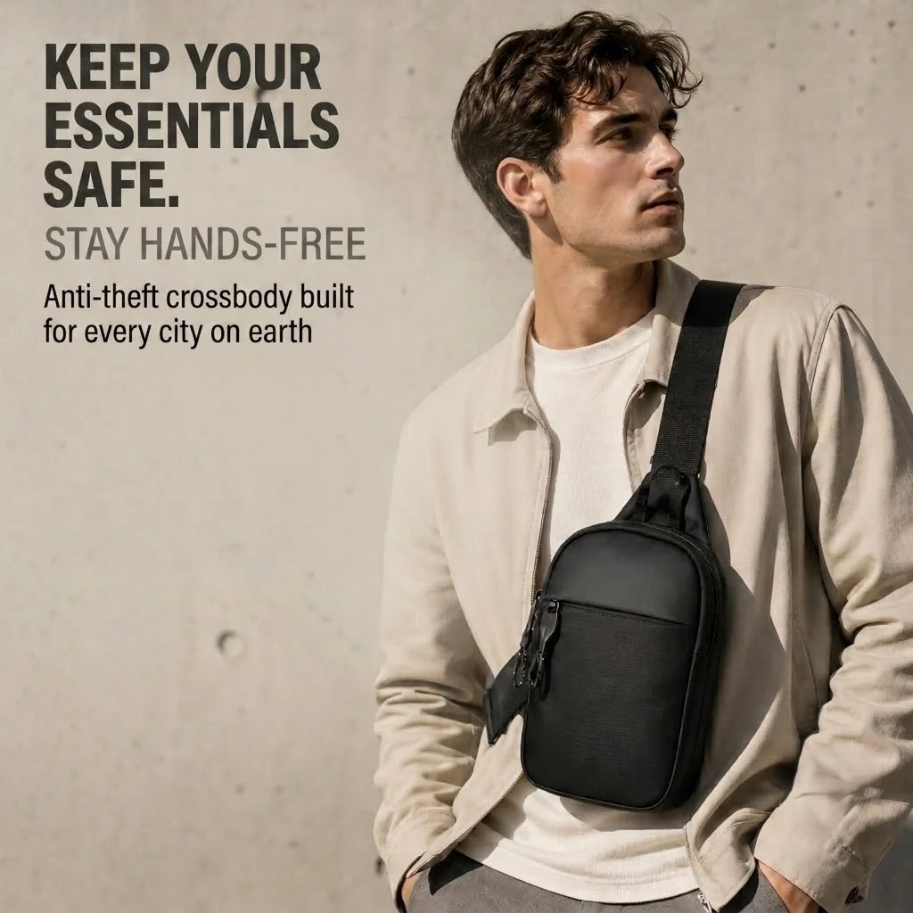 Stryde – Secure Zip Adjustable Crossbody Sling Bag + 50% OFF