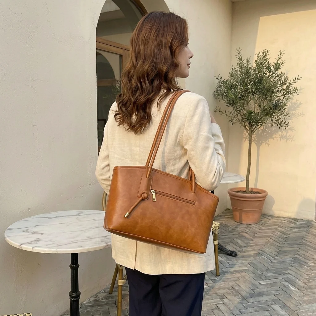 Cordelle™ – Vintage Knotted Strap PU Leather Shoulder Bag +50% OFF - Image 3