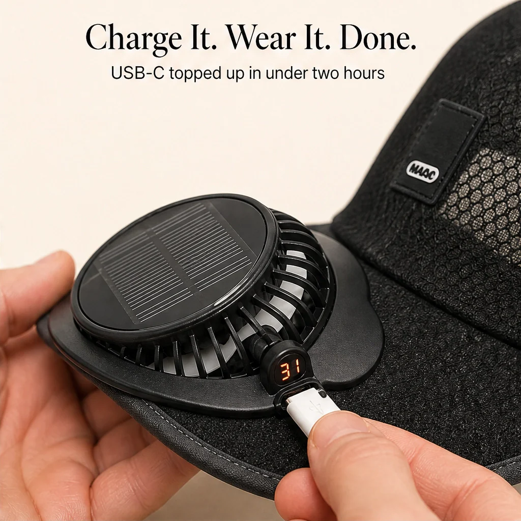 Zephria™ – Solar-Powered Cooling Fan Sun Hat with UPF50+ Brim & 360° Airflow + 50% OFF - Image 3