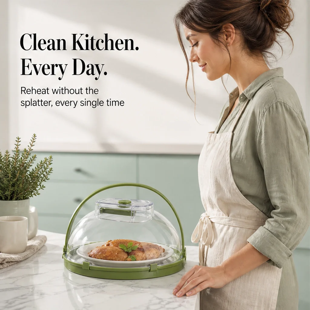 Brimwell – Clear Microwave Cover with Water Steamer & Cool-Touch Handle +50% OFF - Image 10