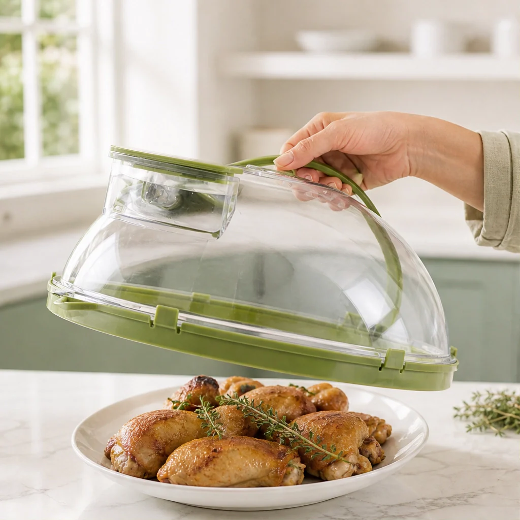 Brimwell – Clear Microwave Cover with Water Steamer & Cool-Touch Handle +50% OFF - Image 12