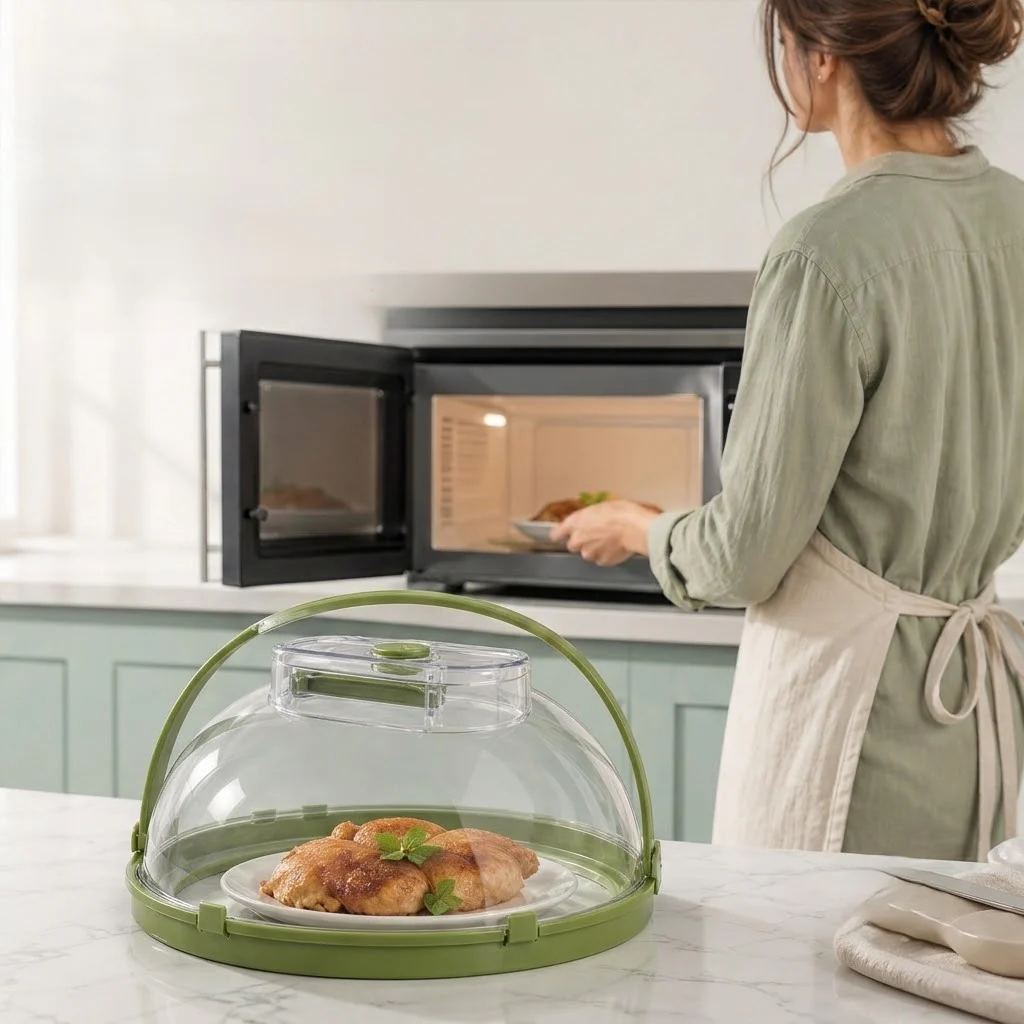 Brimwell – Clear Microwave Cover with Water Steamer & Cool-Touch Handle +50% OFF - Image 9
