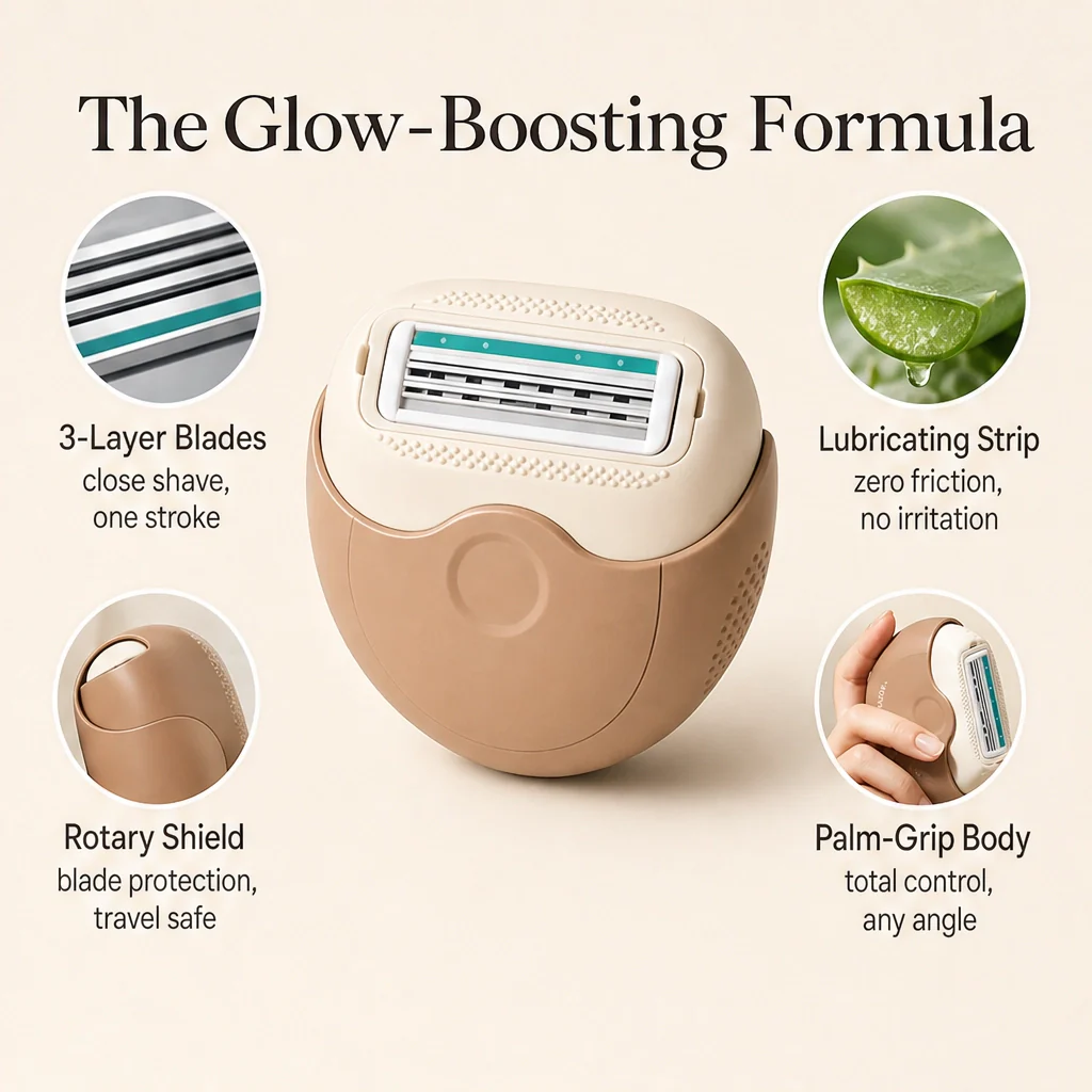 Silkael™ – Portable 3-Layer Rotary Shaver with Built-In Cover + 50% OFF - Image 4