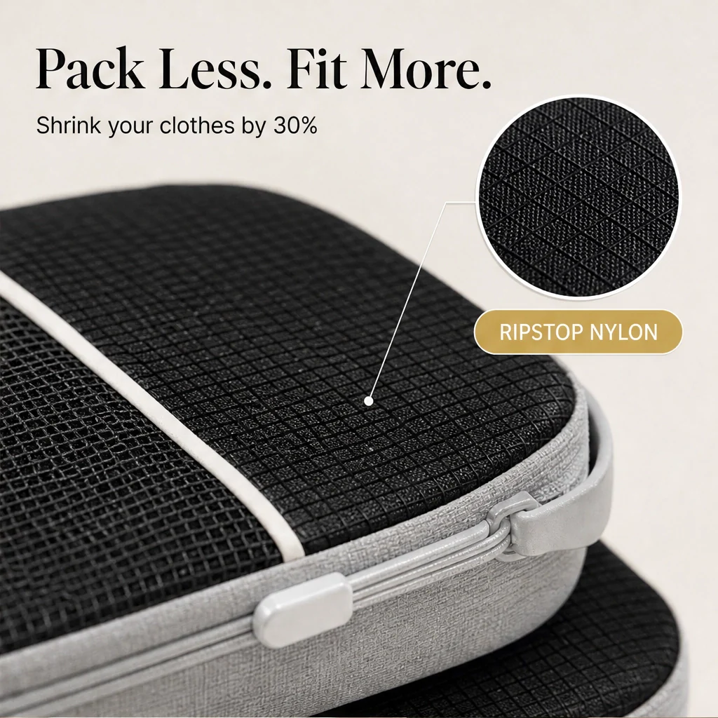 Stowva – Compression Packing Cubes with Reinforced Zippers & Mesh Panels + 50% OFF - Image 4