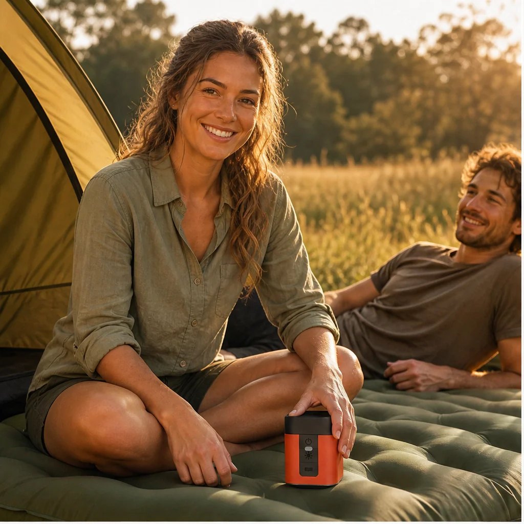 Zephr – Cordless Rechargeable Mini Air Pump with LED Light – Inflates & Deflates +50% OFF - Image 5