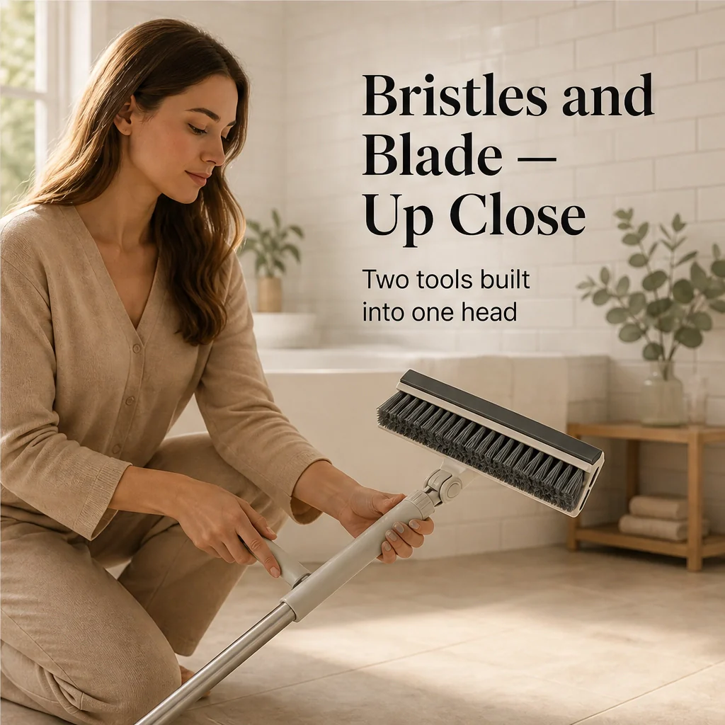 Glidewell™ – 2-in-1 Scrub & Squeegee Brush with Long Swivel Handle + 50% OFF - Image 3