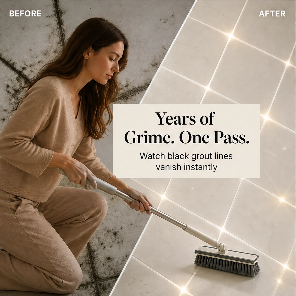 Glidewell™ – 2-in-1 Scrub & Squeegee Brush with Long Swivel Handle + 50% OFF - Image 4