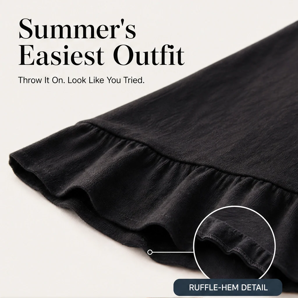 Velora™ – Flare-Sleeve Loose Crewneck Summer Top + 50% OFF - Image 3
