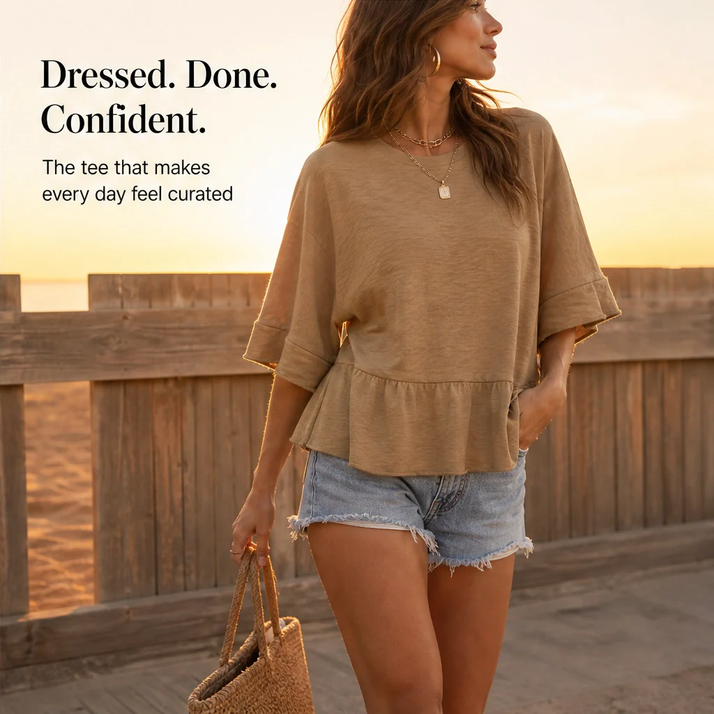 Velora™ – Flare-Sleeve Loose Crewneck Summer Top + 50% OFF - Image 8