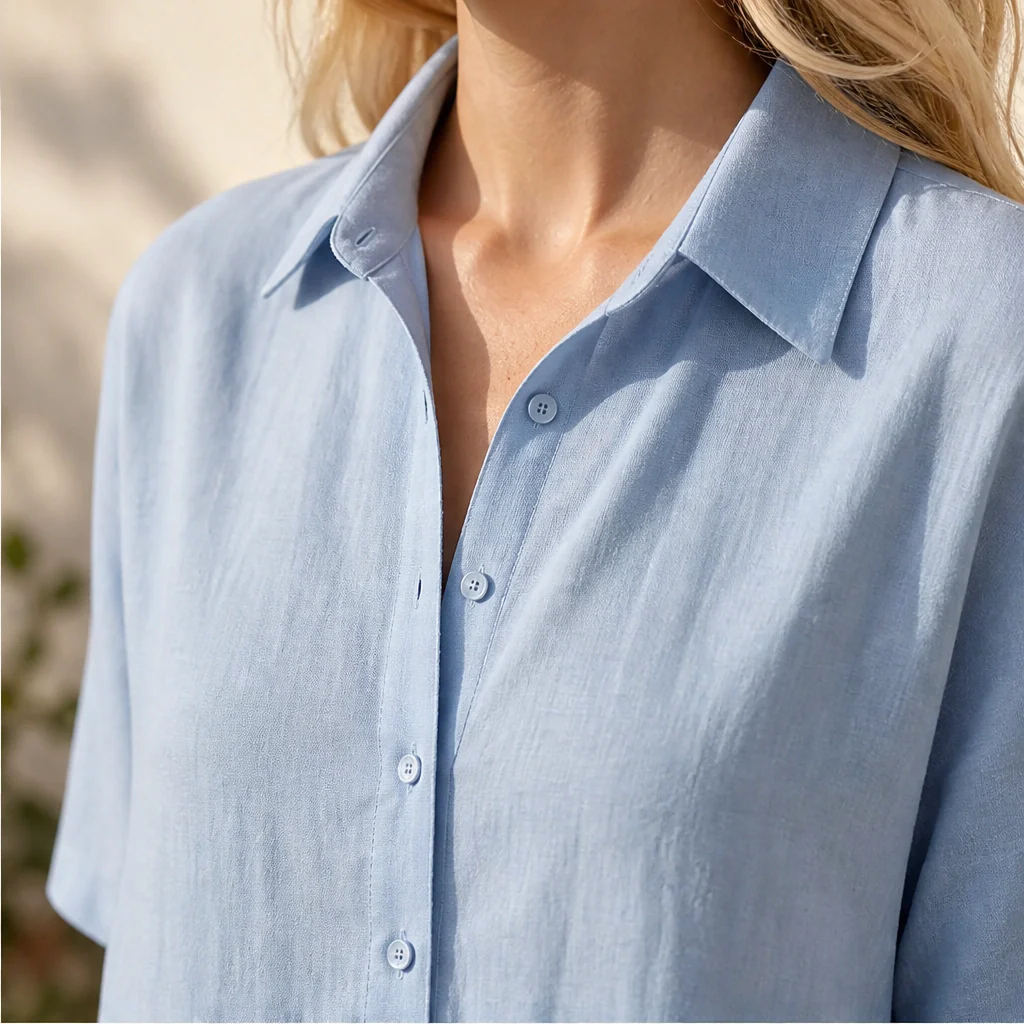 Marisol™– Breathable Linen-Blend Relaxed Midi Shirt Dress + 50% OFF - Image 4