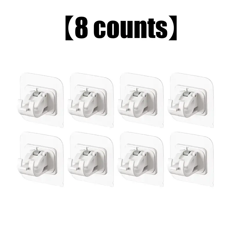 Holdcroft – No-Drill Clear Curtain Rod Brackets, 8-Pack + 50% OFF - Image 9