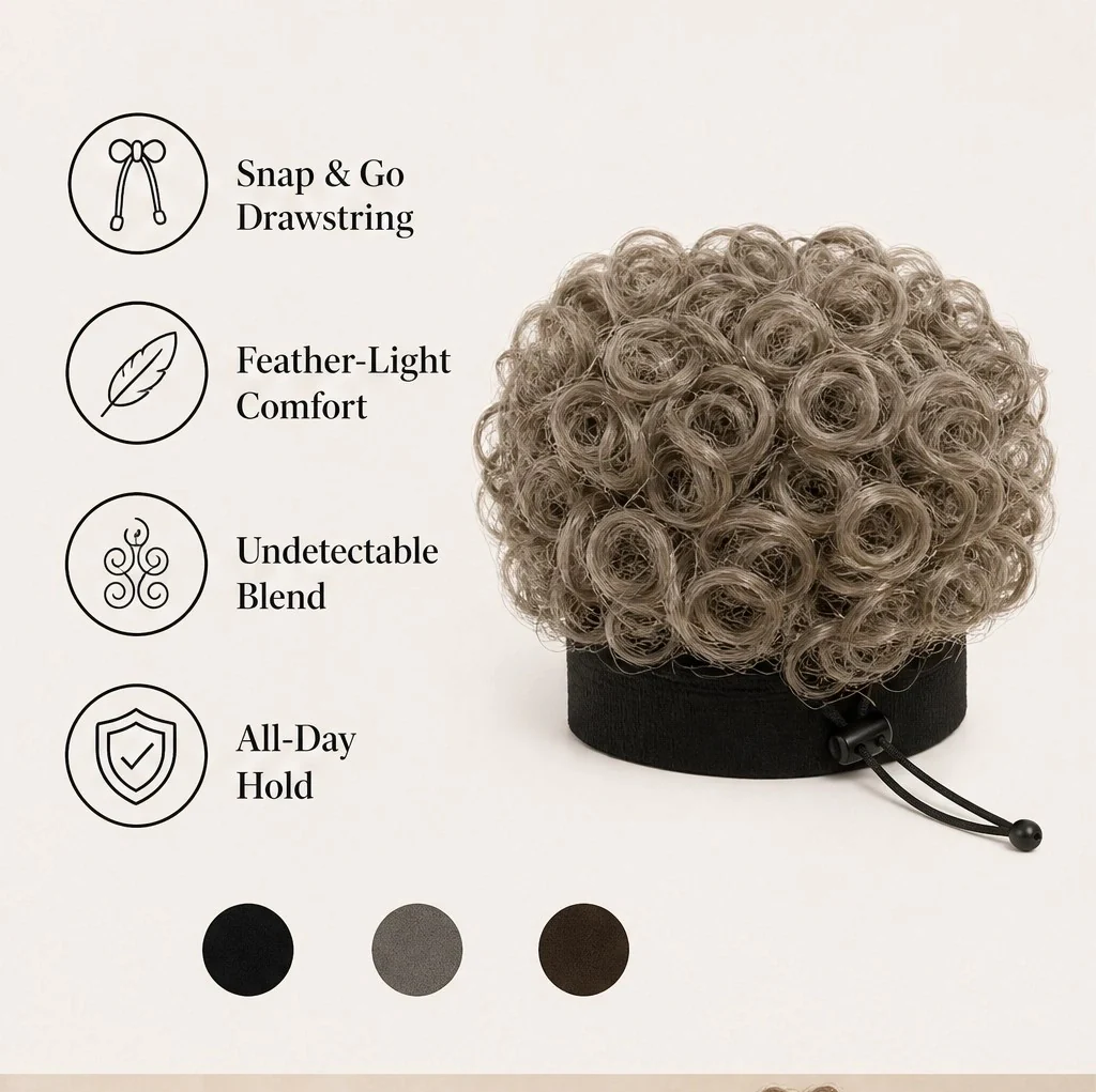 Plumelle – Drawstring Messy Bun Hair Piece + Buy 1 Get 1 FREE - Image 2