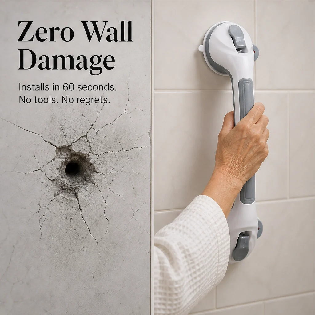 Steadwell™ – Drill-Free Suction Grab Bar with Washable Reusable Grip + 50% OFF - Image 3