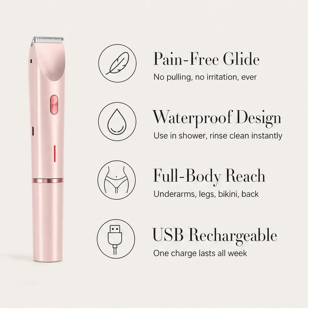 Velura™ – Painless Dual-Head IPX7 Waterproof Electric Shaver for Women + 50% OFF - Image 2