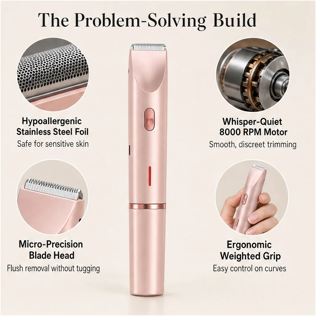 Velura™ – Painless Dual-Head IPX7 Waterproof Electric Shaver for Women + 50% OFF - Image 4