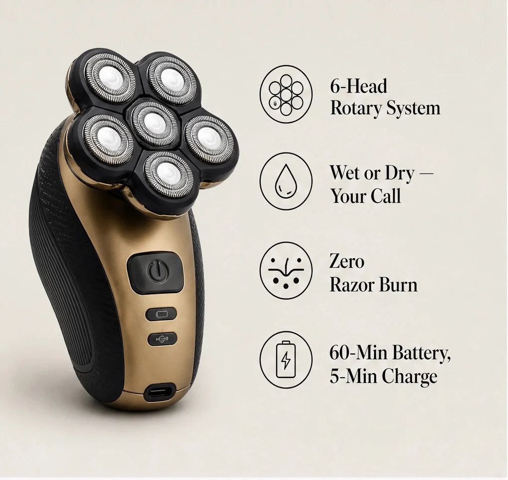 Bladecrest – 5-in-1 Cordless Grooming Kit with Washable 4D Shaver Head + 50% OFF - Image 2