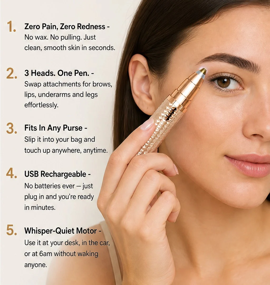 Glidara – 3-in-1 Painless Precision Trimmer for Brows, Face & Body + 50% OFF - Image 2