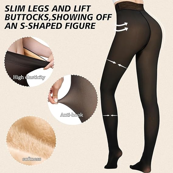 The CozyCloud Leggings - Sheer Look, Hidden Warmth + 50% OFF - Image 14