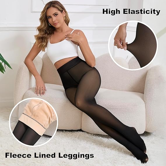 The CozyCloud Leggings - Sheer Look, Hidden Warmth + 50% OFF - Image 15