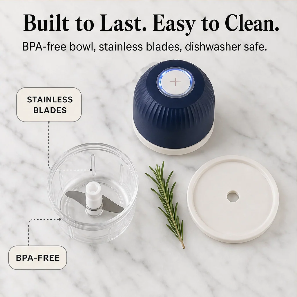Prepwell™ – Cordless Rechargeable Mini Electric Food Processor + 50% OFF