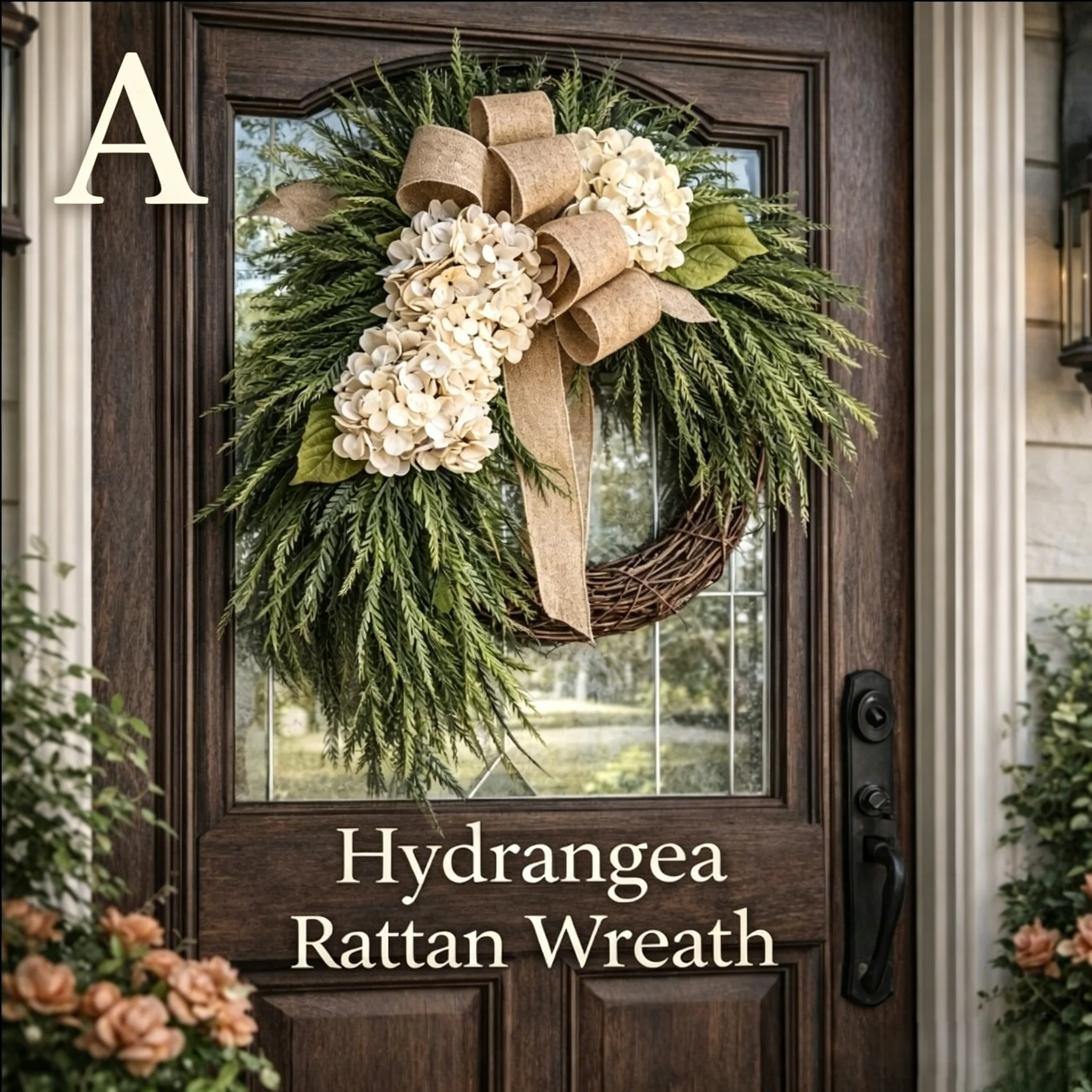 Willowmere – Handcrafted Rattan Hydrangea All-Season Wreath + 50% OFF - Image 10