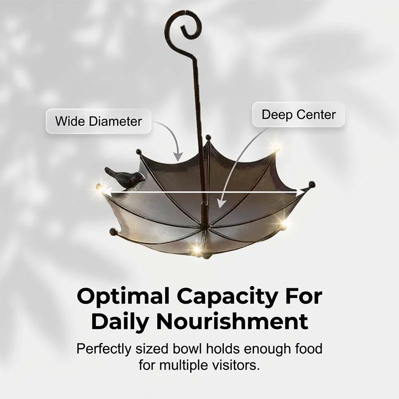Wrenholm™ – Vintage Umbrella Bronze Bird Feeder & Bath +50% OFF - Image 8