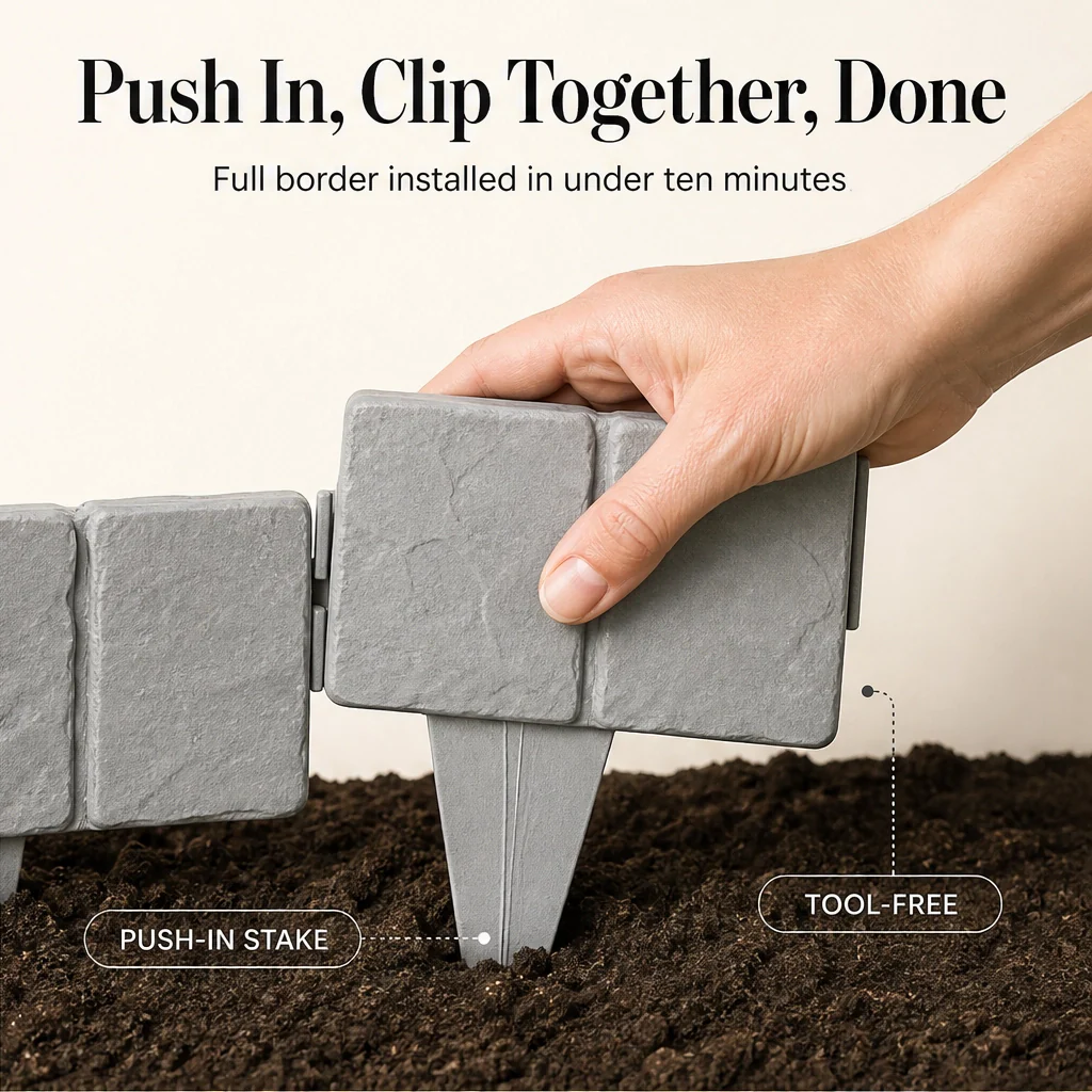 Stoneledge™ – Interlocking Stone-Look Garden Border Edging + 50% OFF - Image 10
