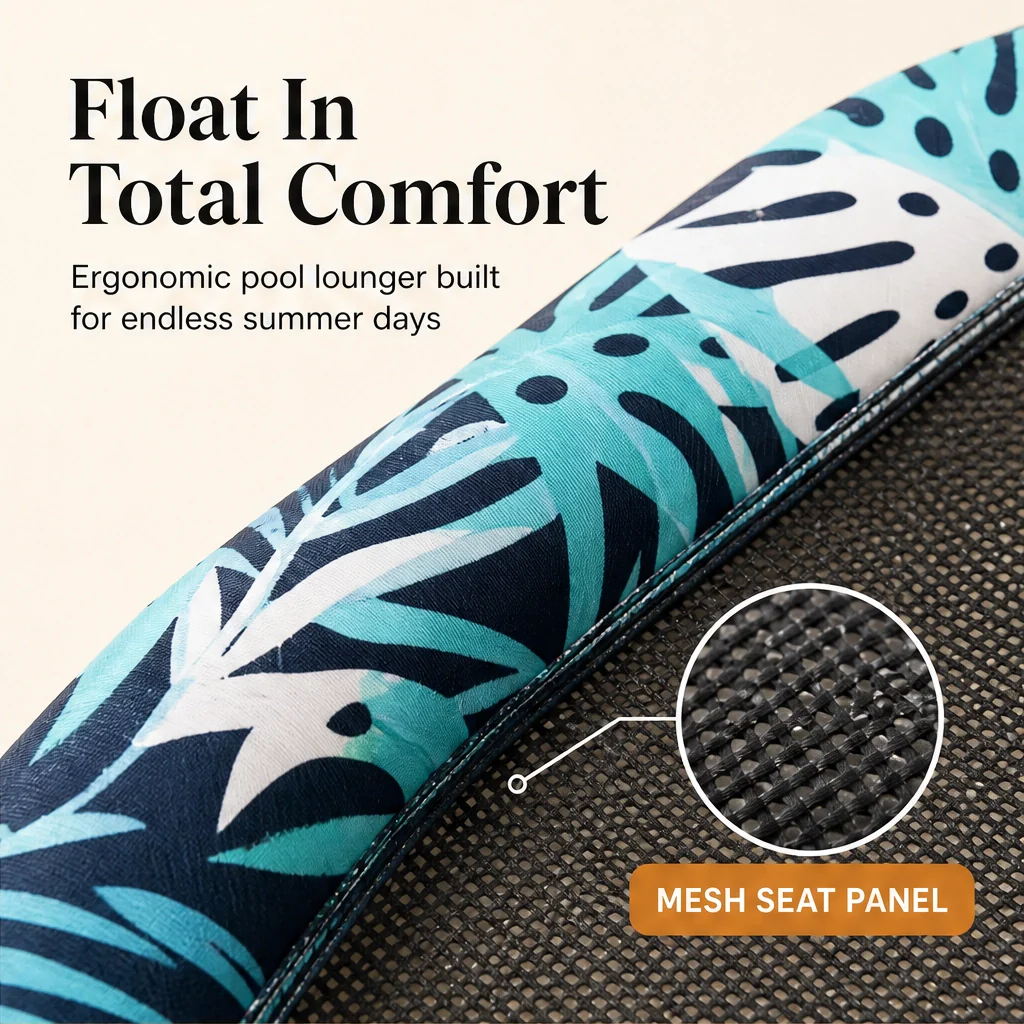 Lagoona – Ultralight Tropical Inflatable Pool Lounge Chair with Cup Holder + 50% OFF - Image 7
