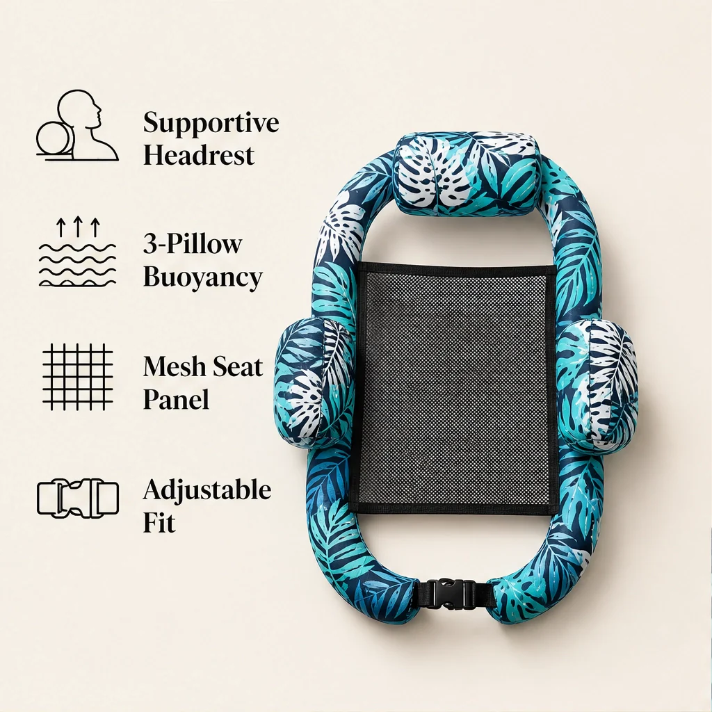 Lagoona – Ultralight Tropical Inflatable Pool Lounge Chair with Cup Holder + 50% OFF - Image 8