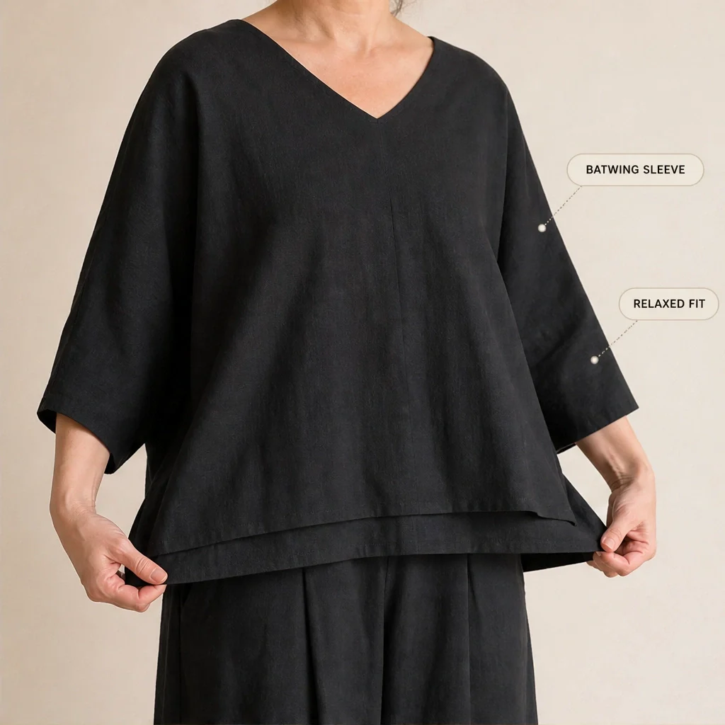 Willowmere™ – Asymmetric Cotton-Linen V-Neck Top & Wide-Leg Trouser Set + 50% OFF - Image 11