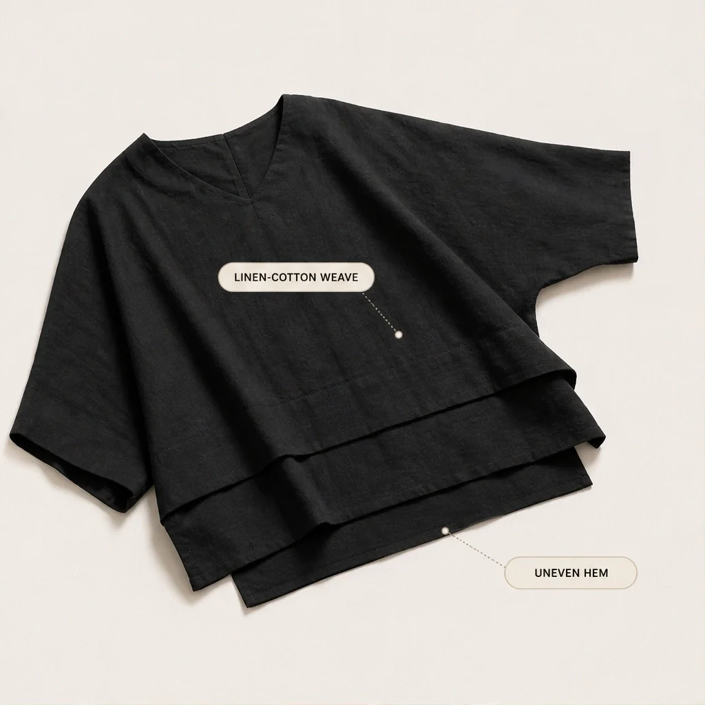 Willowmere™ – Asymmetric Cotton-Linen V-Neck Top & Wide-Leg Trouser Set + 50% OFF - Image 12