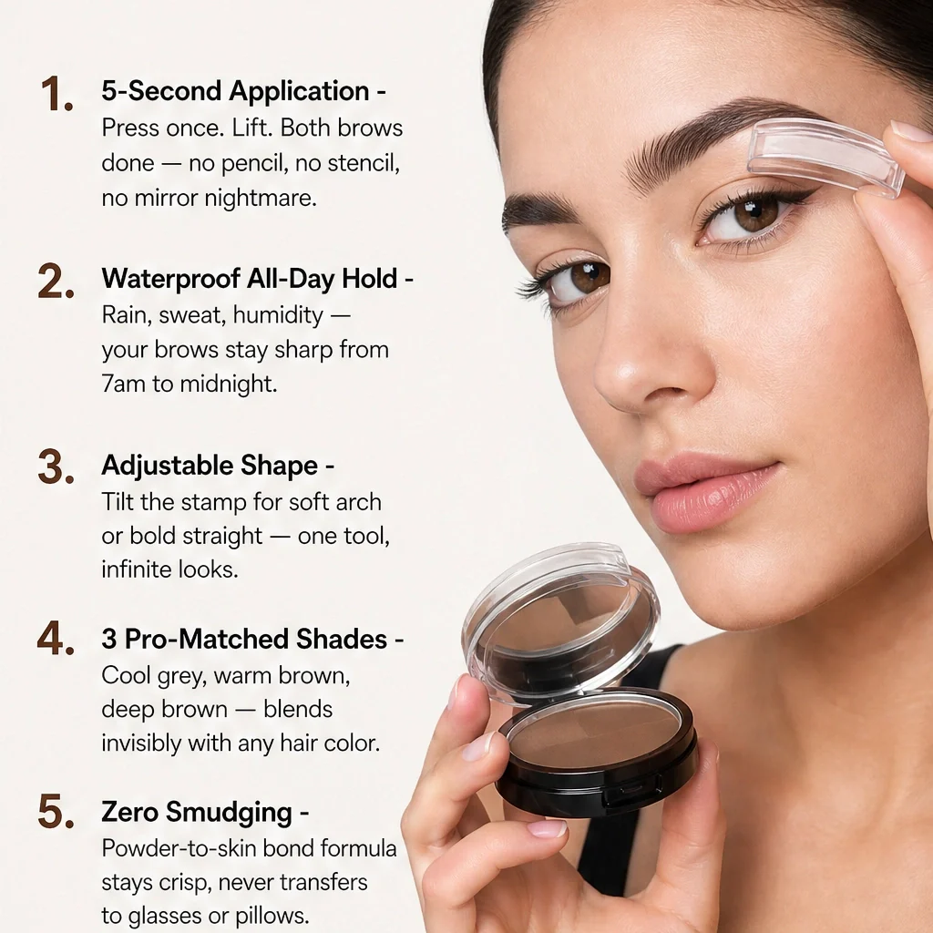 Archelle – Adjustable Dual-Tone Brow Stamp Kit + Buy 1 GET 1 FREE - Image 2