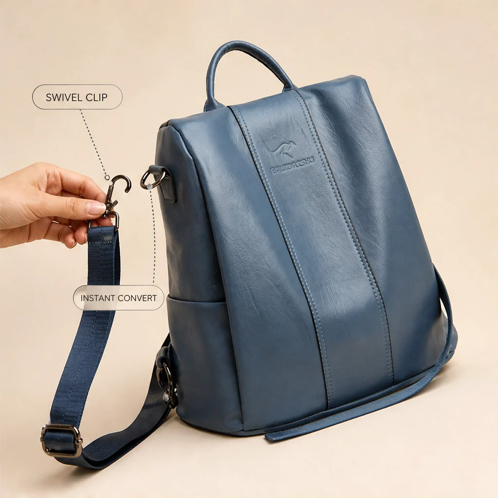 Vellora™ – Structured Large-Capacity Leather Backpack for Women + 50% OFF - Image 10
