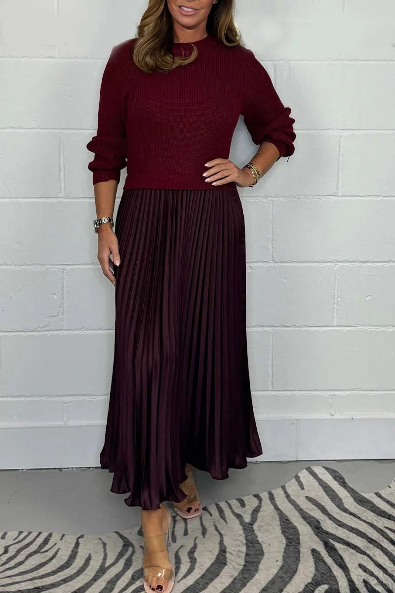 The PleatFlow Jumper Dress - Elegant Movement, Sweatshirt Comfort +50%OFF - Image 5