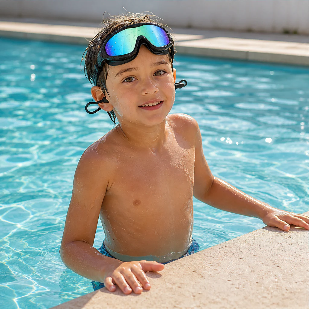 Otterly – Anti-Fog Kids Swim Goggles Set with Built-In Ear Plugs & UV Lenses + 50% OFF - Image 9