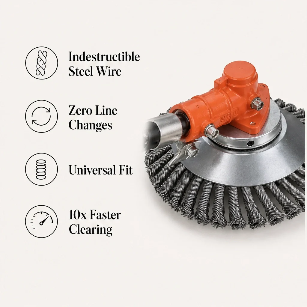 TrimForge – 360° Steel Wire Trimmer Head for Tough Weeds & Overgrowth + 50% OFF - Image 2