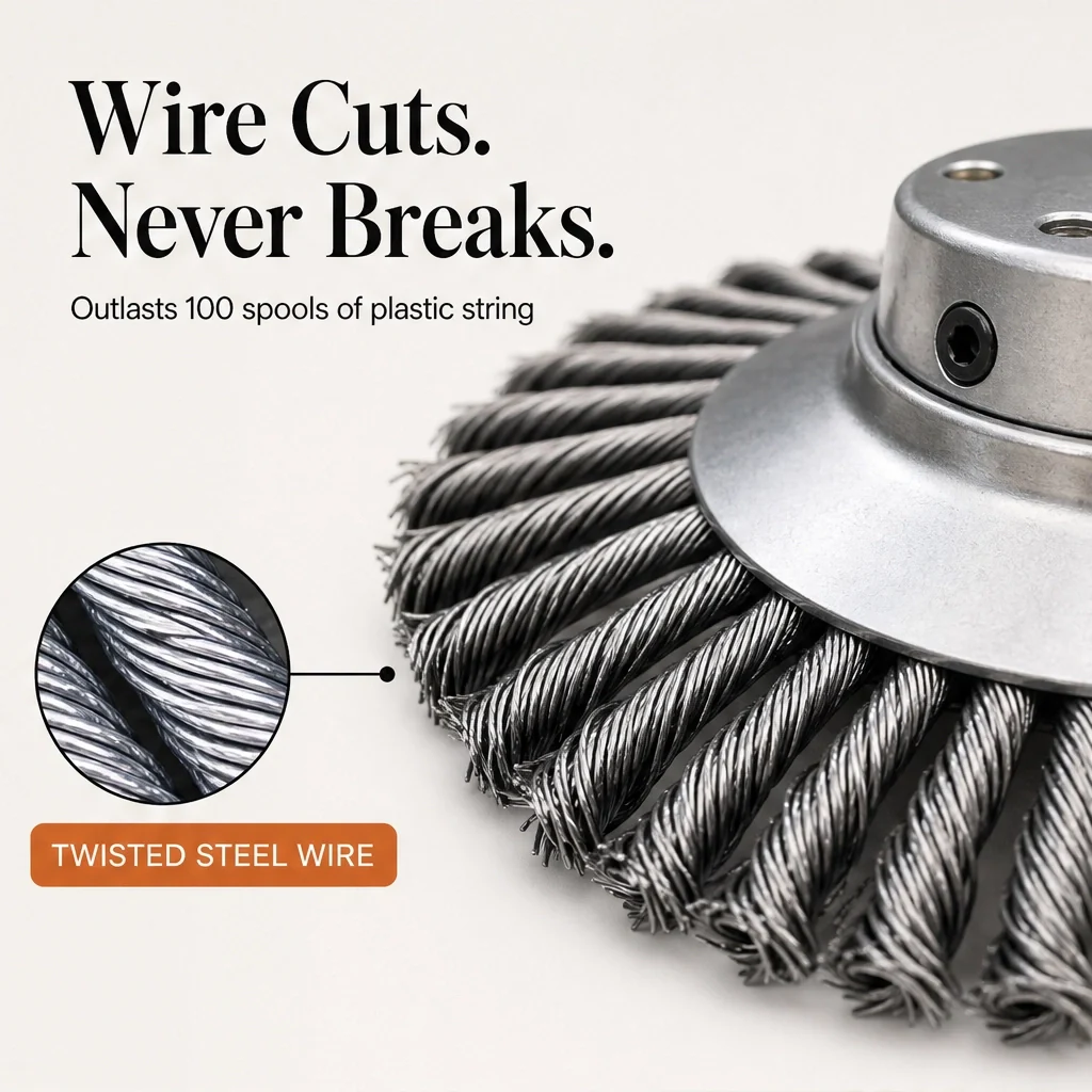 TrimForge – 360° Steel Wire Trimmer Head for Tough Weeds & Overgrowth + 50% OFF - Image 4