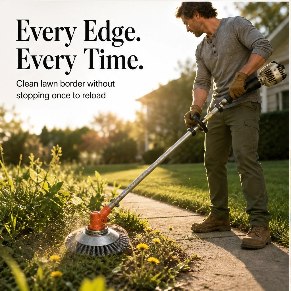 TrimForge – 360° Steel Wire Trimmer Head for Tough Weeds & Overgrowth + 50% OFF - Image 5